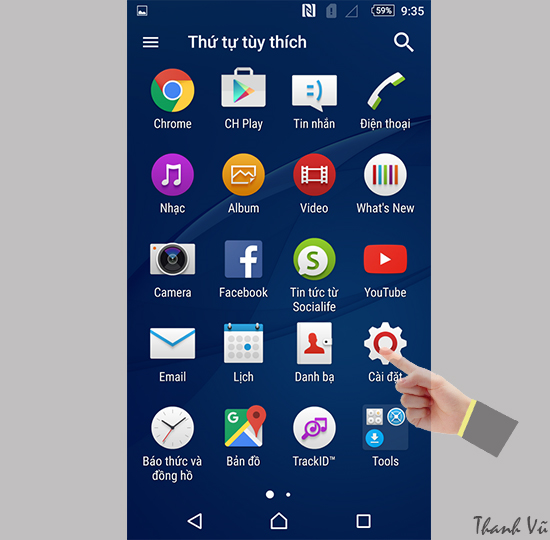 Bat NFC tren Sony Xperia M5 Single Sim 1